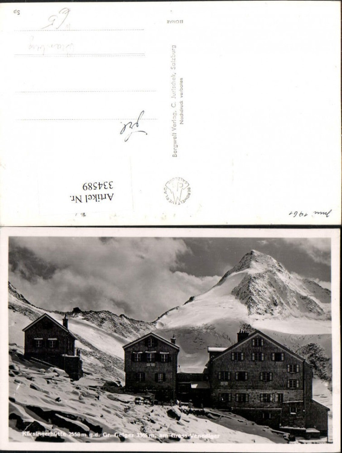 334589,Kürsingerhütte Berghütte b. Neukirchen geg. Großen Geiger Bergkulisse