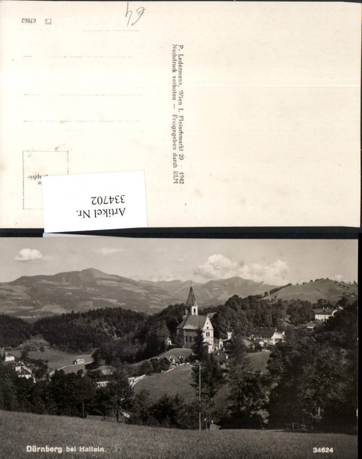 334702,Dürrnberg b. Hallein Totale Kirche