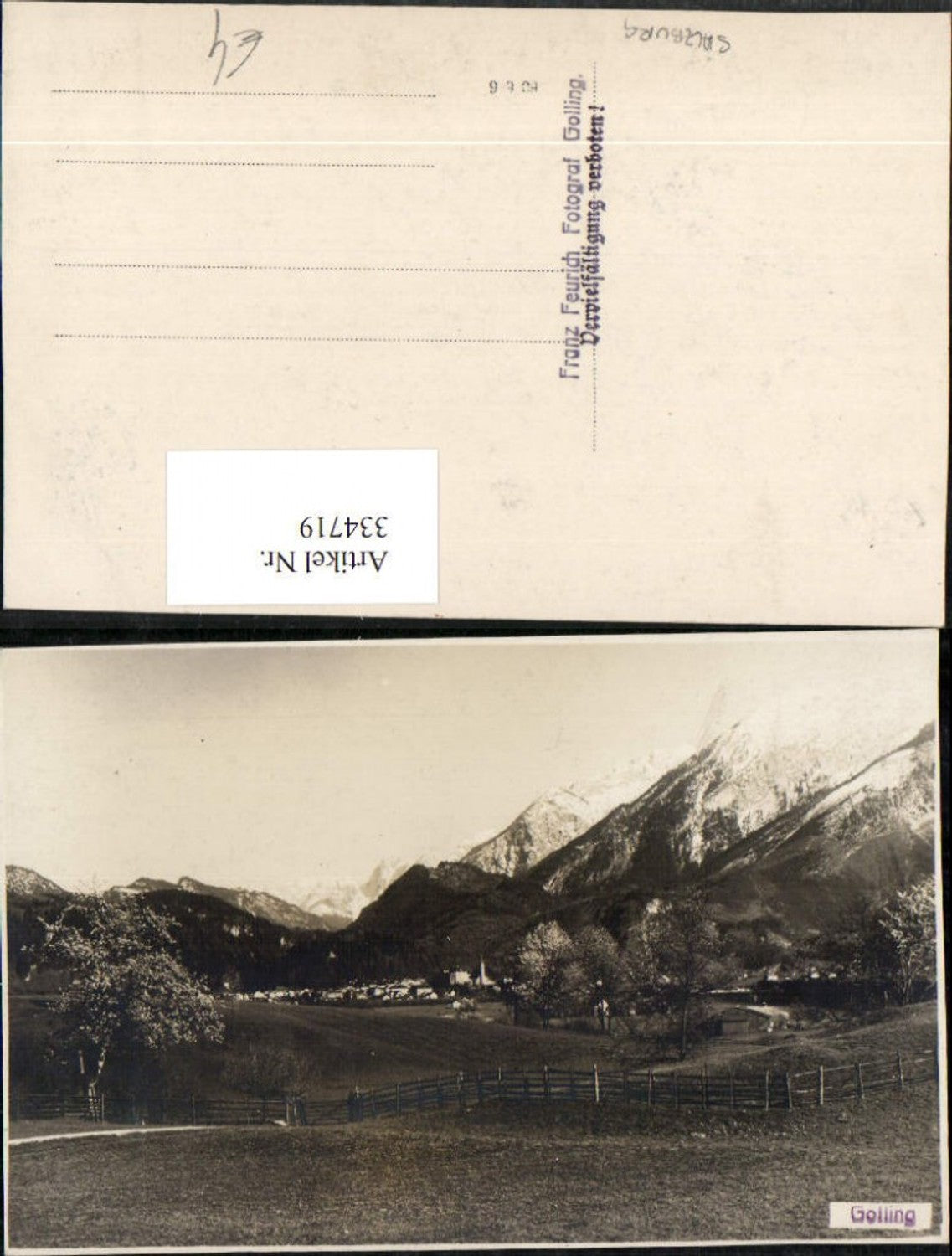 334719,Blick auf Golling Teilansicht Bergkulisse