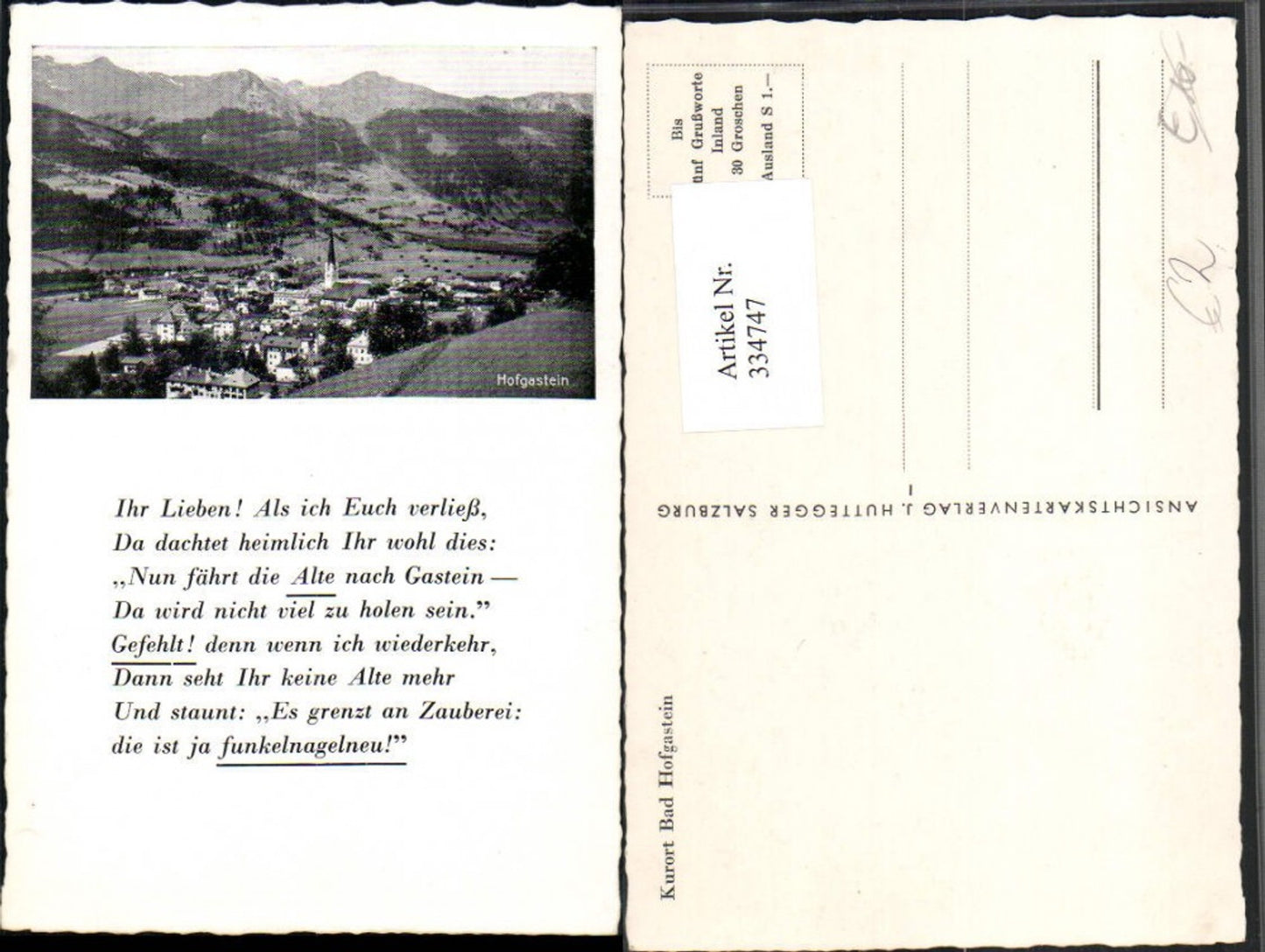 Alte Ansichtskarte – Old Postcard