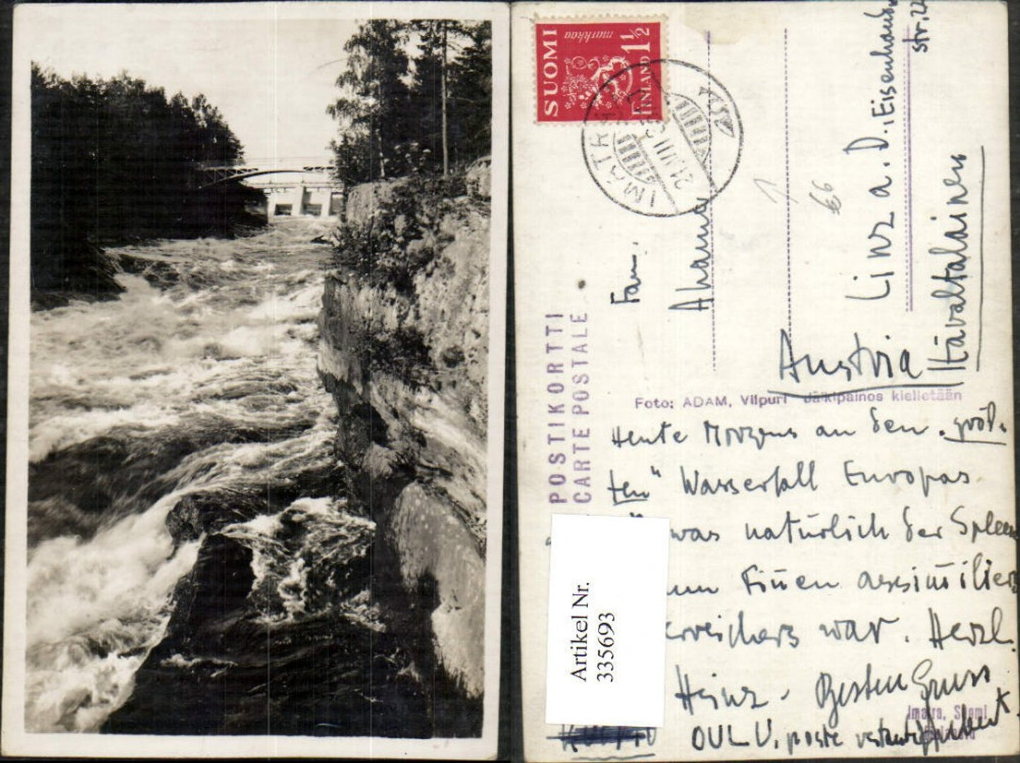 335693,Imatra Wasserfall Brücke