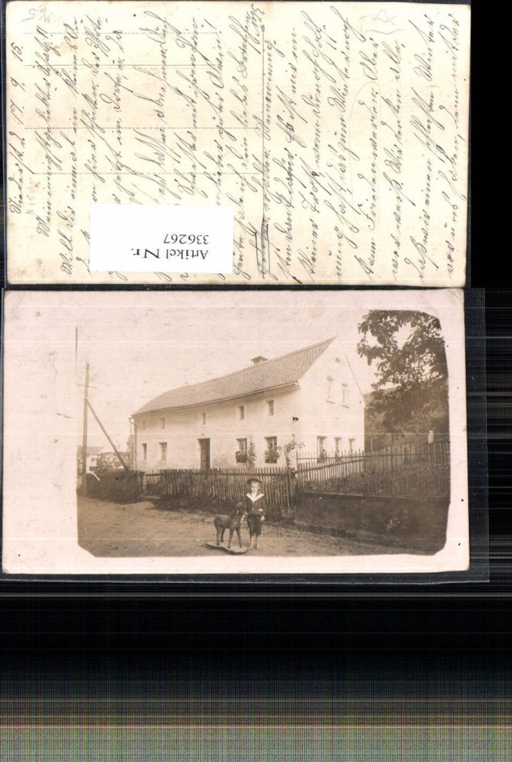 336267,Foto Ak Kind Bub Junge i. Uniform Matrosenanzug Spielzeug Nachziehpferd