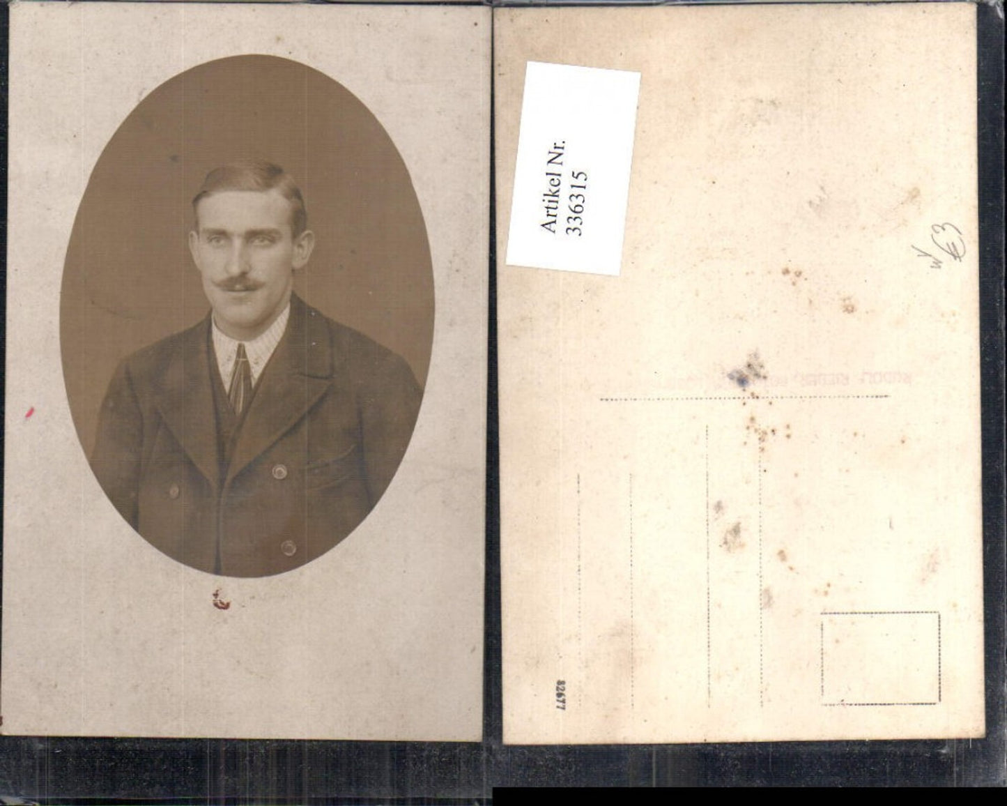 336315, Photo Ak Man Portrait Passepartout pub Rudolf Rieder Losenstein