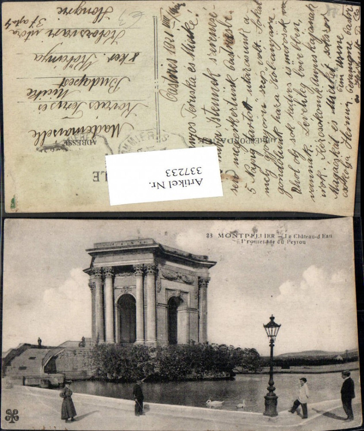 337233,Languedoc-Roussillon Herault Montpellier Le Chateau de Eau Promenade cu Peyrou Tempel Schwäne