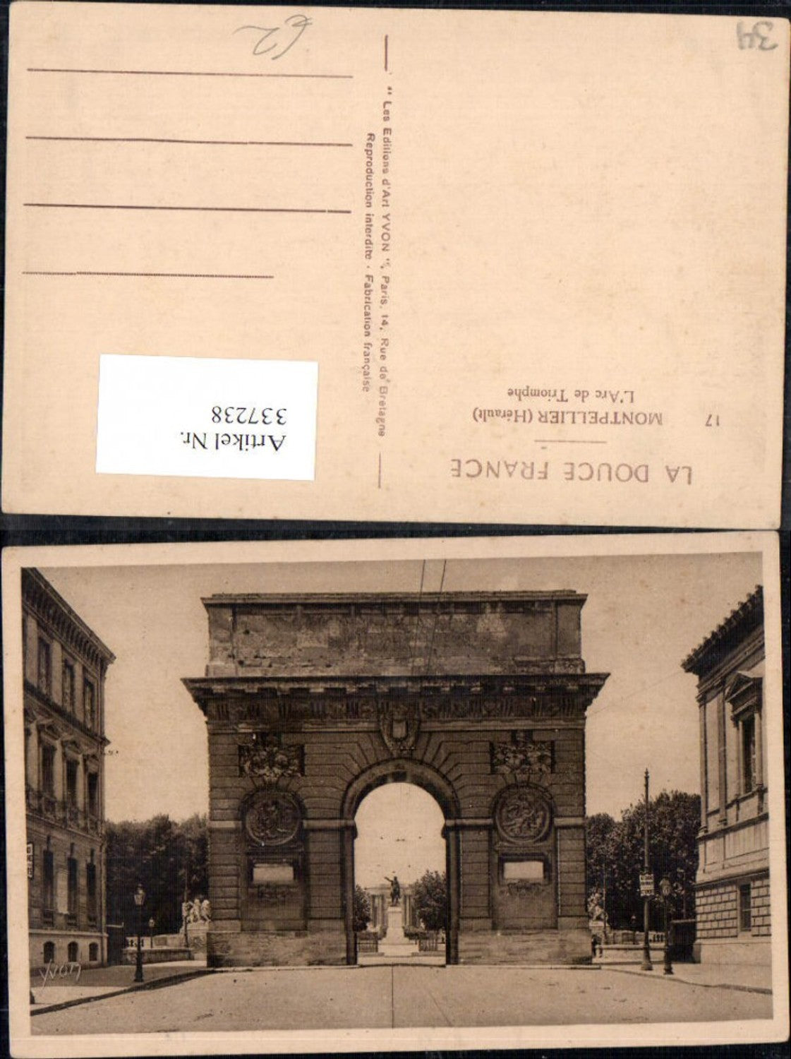 337238,Languedoc-Roussillon Herault Montpellier L Arc de Triomphe Triumphbogen
