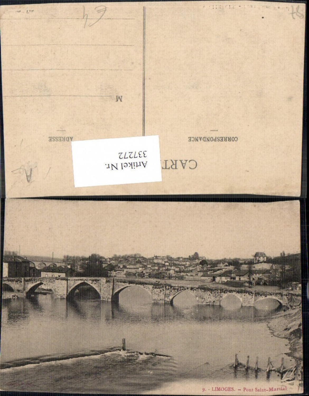 337272,Limousin Haute-Vienne Limoges Pont Saint Martial Brücke