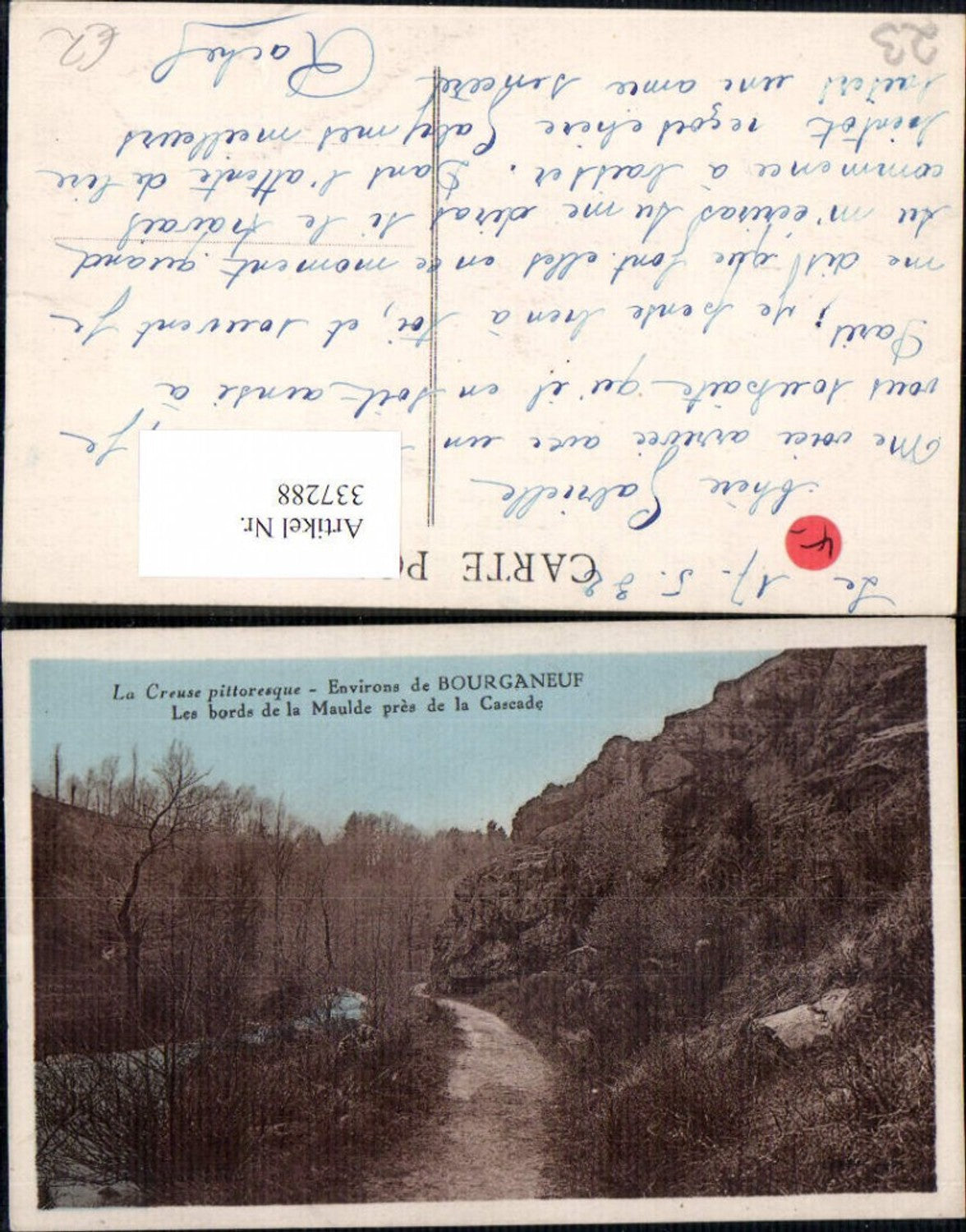 337288,Limousin Creuse Environs de Bourganeuf Les bords de la Maulde pres de la Cascade Fluss Landschaft