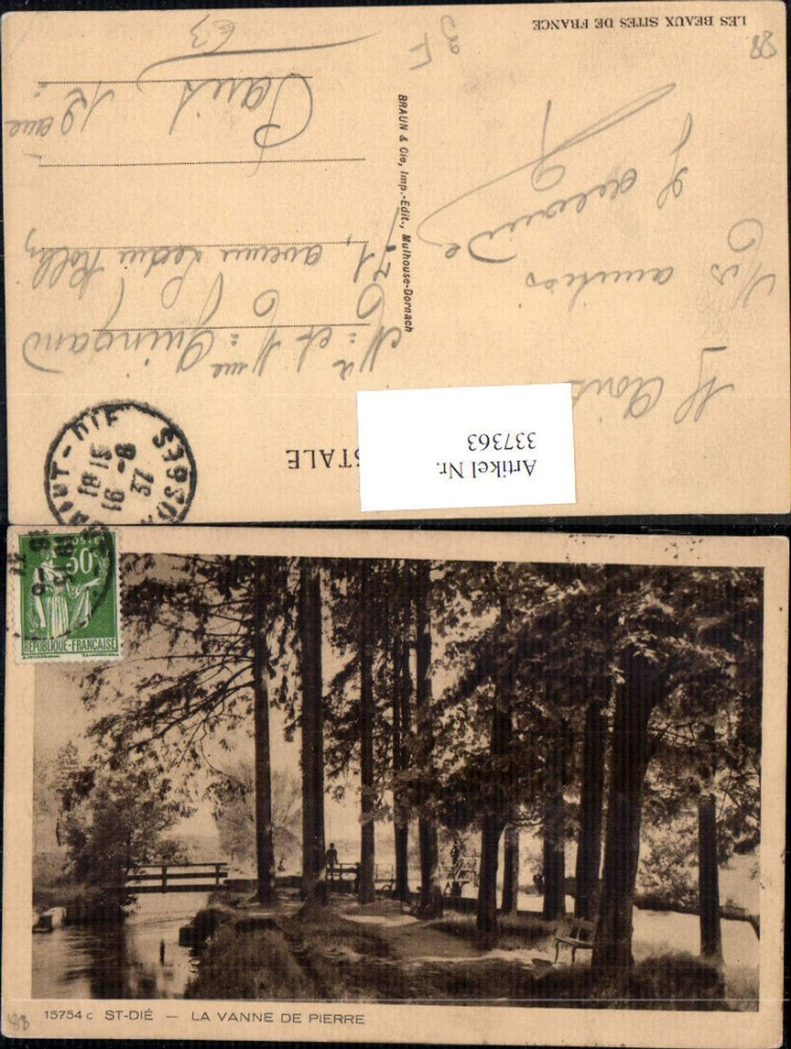 337363,Lothringen Vosges Saint Die La Vanne de Pierre Brücke Landschaft