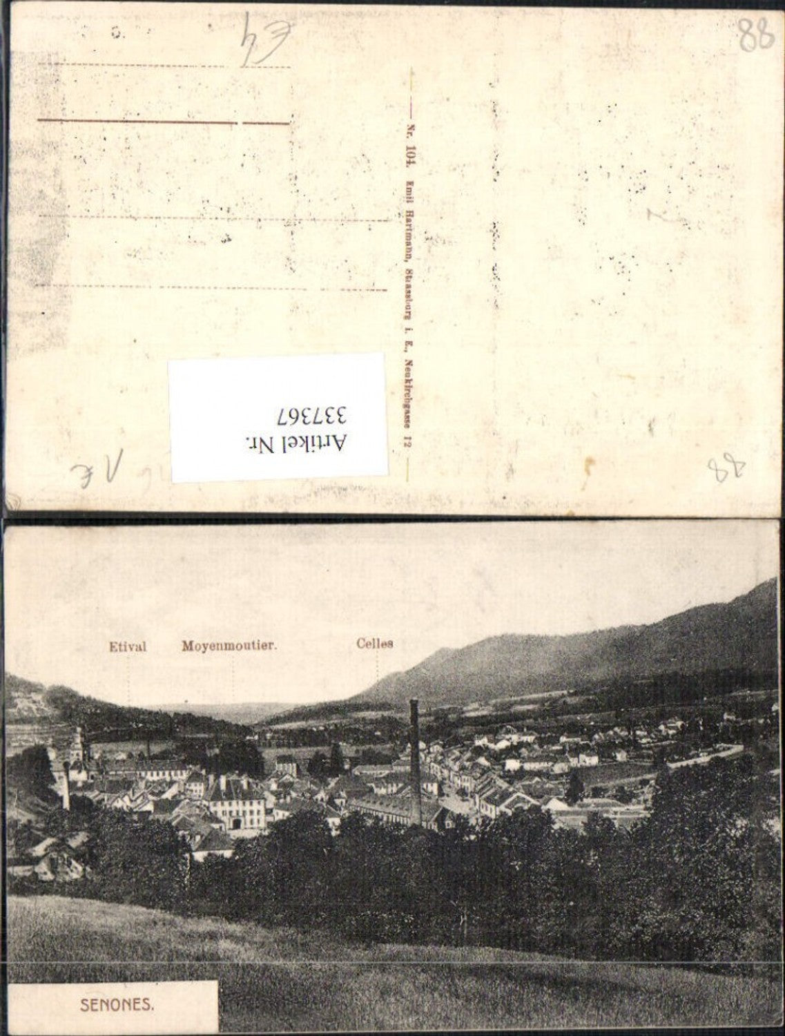 337367,Lothringen Vosges Senones Etival Moyenmoutier Celles