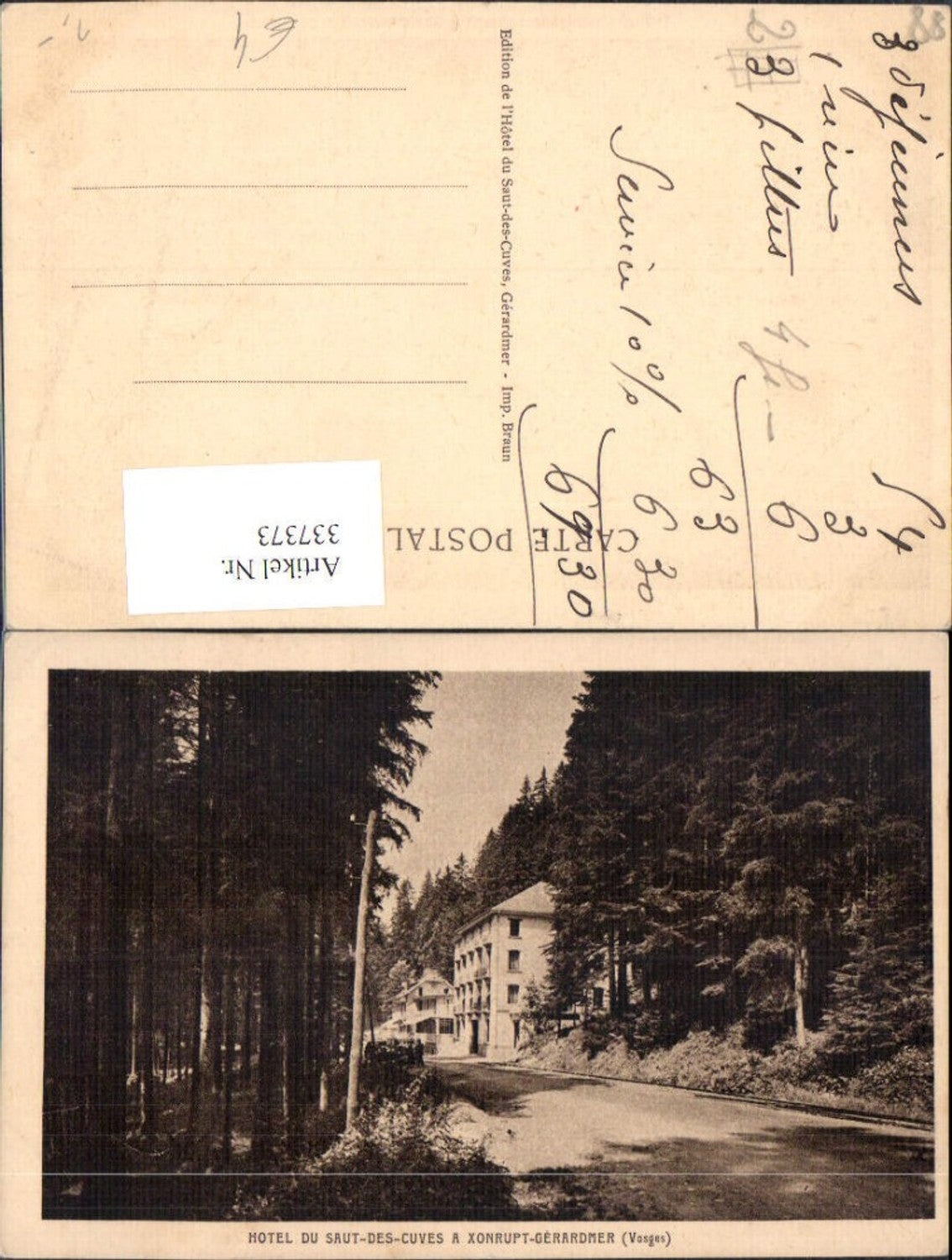 337373,Lothringen Vosges Hotel du Saut-Des-Cuves a Xonrupt-Gerardmer Gebäude Hotel