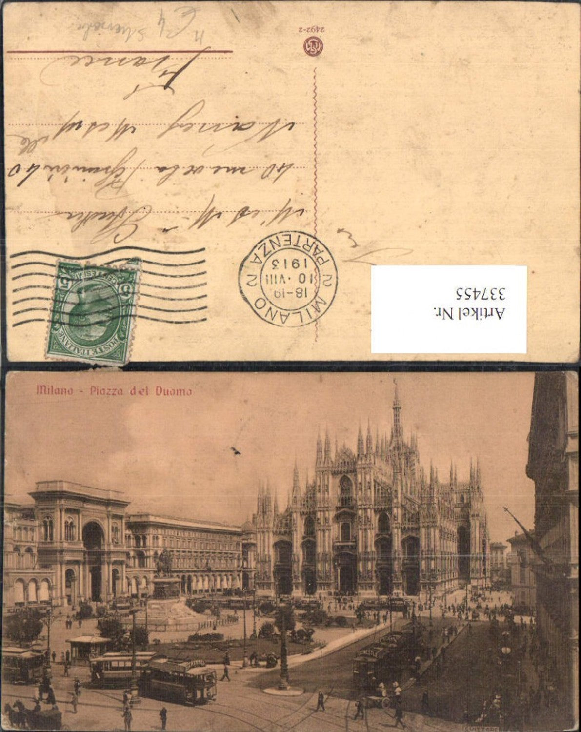337455,Kirche Milano Mailand Piazza del Duomo Dom Straßenbahn