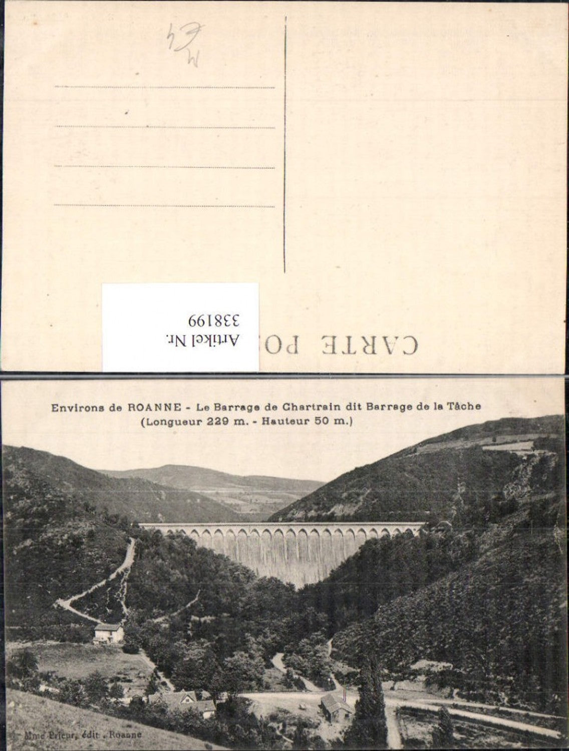 338199,Talsperre Environs de Roanne Le Barrage de Chartrain dit Barrage de la Tache