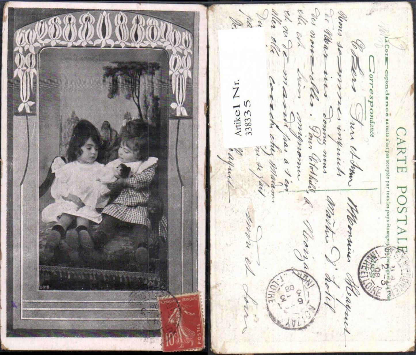 338335,Kinder m. Spielzeug Puppe Passepartout