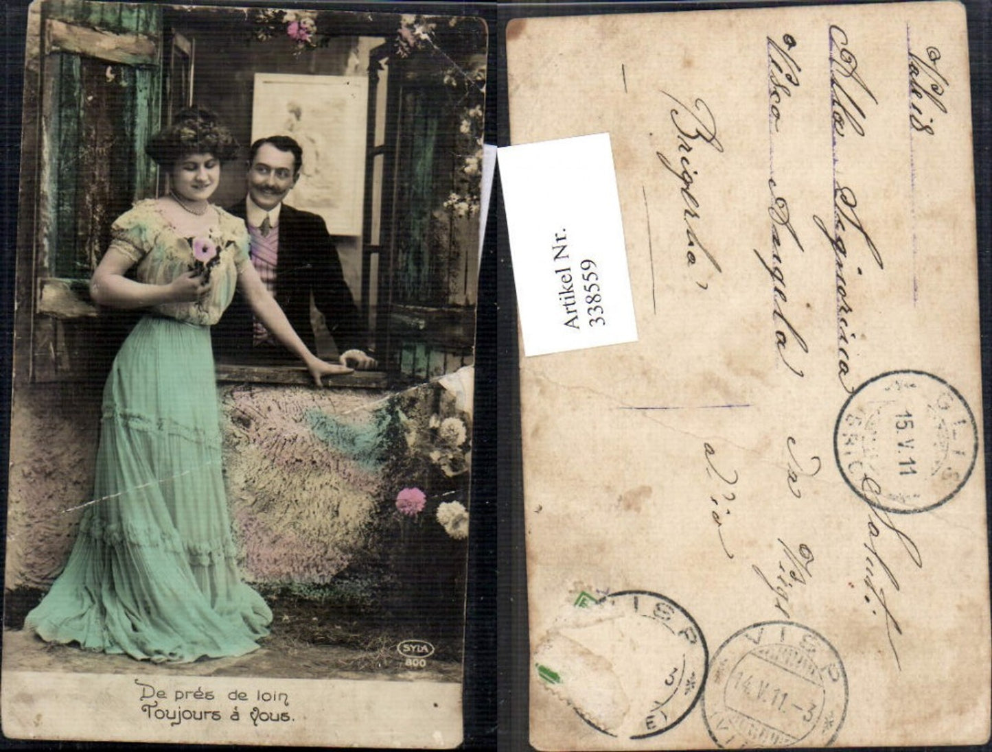 338559,Liebe Paar Verliebter Blick b. Fenster Rosen Spruch