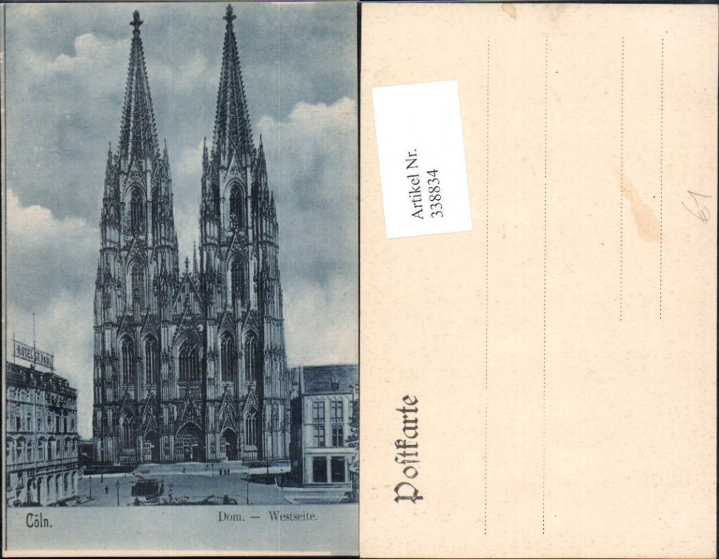 338834,Kirche Cöln Köln Dom Westseite