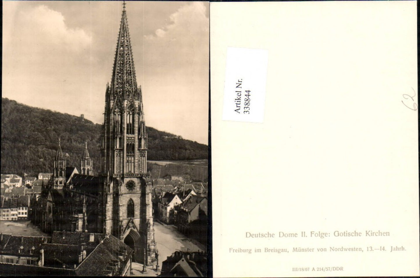 338844,Kirche Freiburg i. Breisgau Münster v. Nordwesten