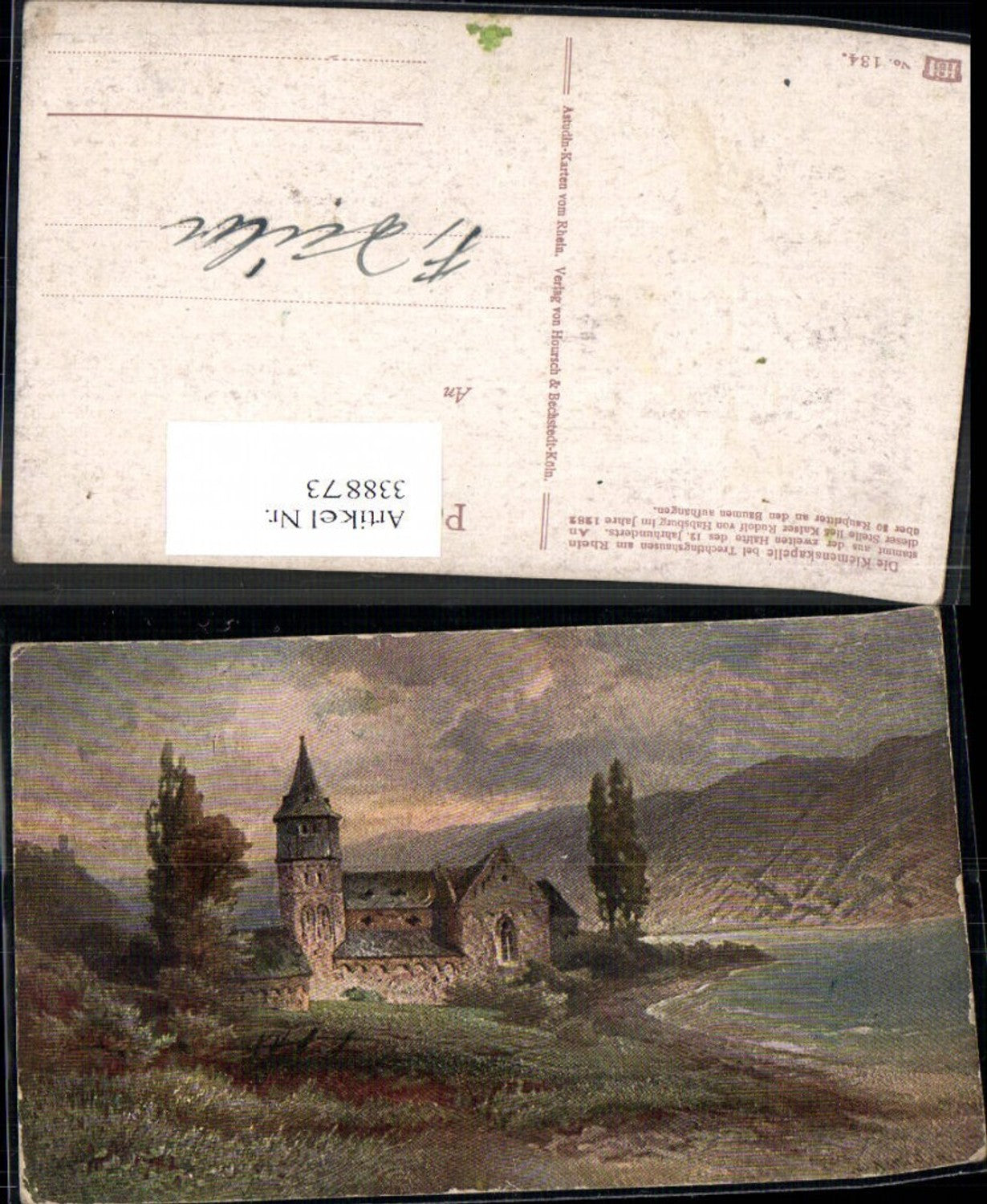 338873,Künstler Ak Klemenskapelle Kirche b. Trechtingshausen