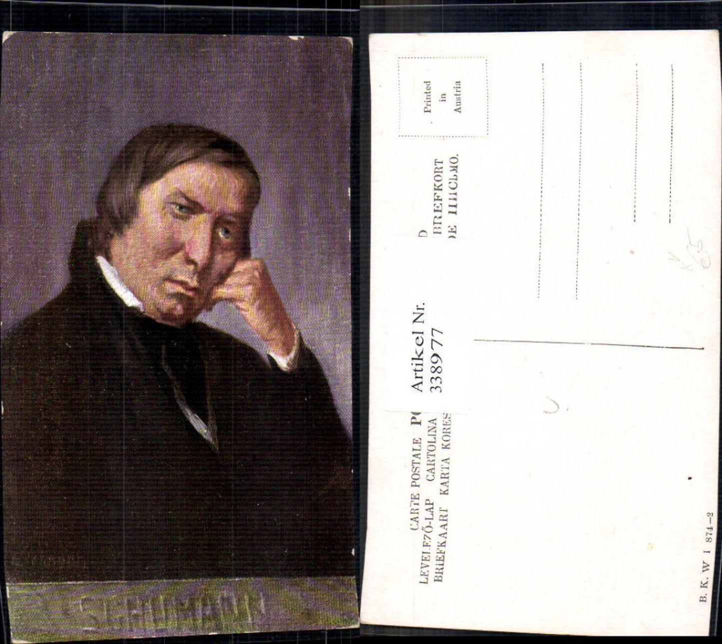 338977,Künstler Ak Robert Schumann Komponist Musik pub B.K.W.I. 874/2