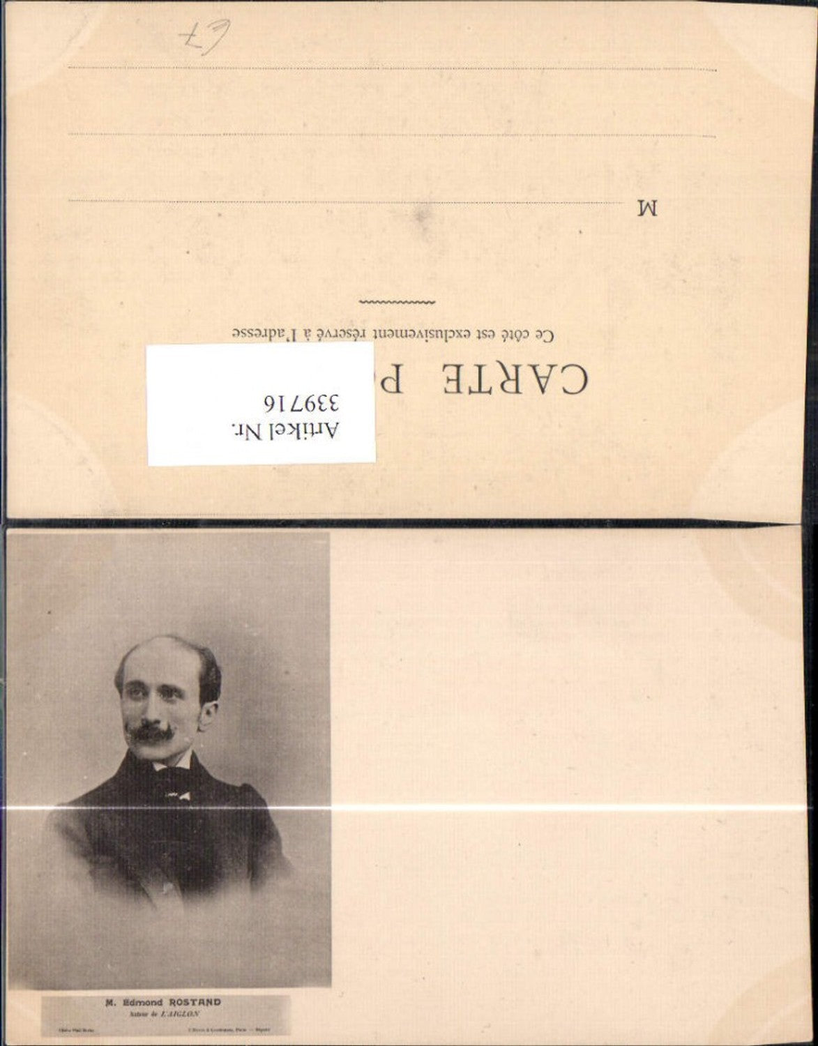339716,Edmond Rostand Schriftsteller Passepartout Kunst Wissenschaft