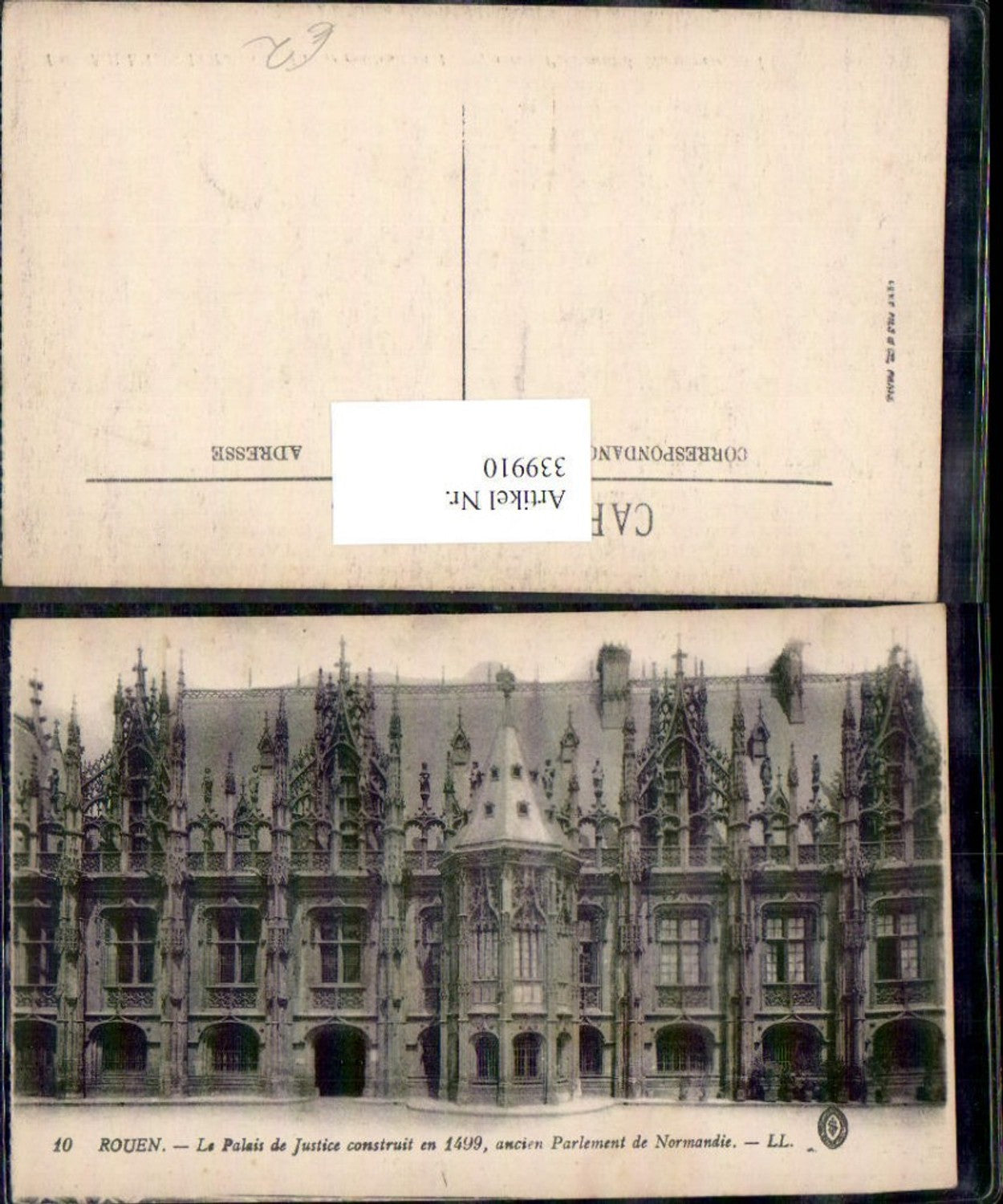 339910,Haute-Normandie Seine-Maritime Rouen Le Palais de Justice Justizpalast