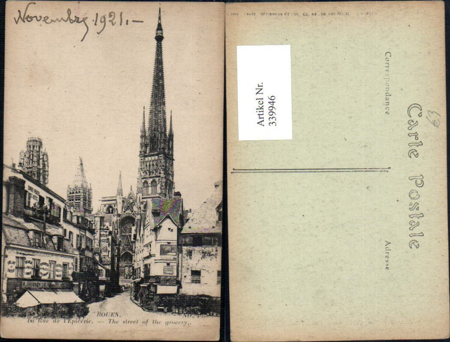 339946,Haute-Normandie Seine-Maritime Rouen Rue de l Epicerie Kirche