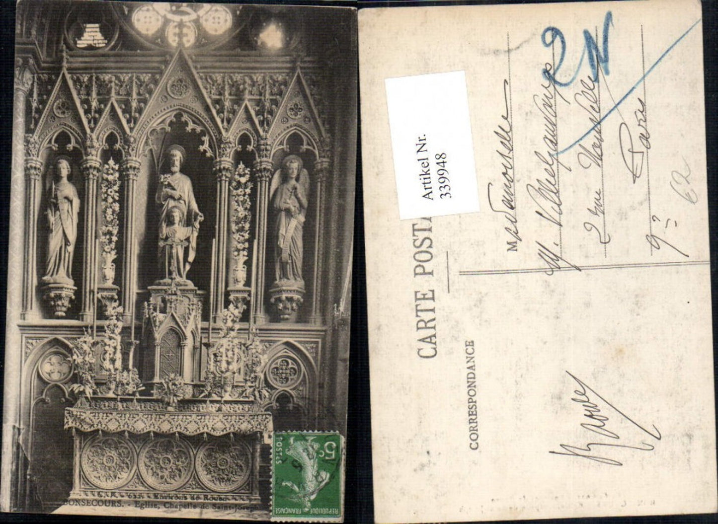 339948,Haute-Normandie Seine-Maritime Rouen Eglise Chapelle de Saint Joseph Kirche