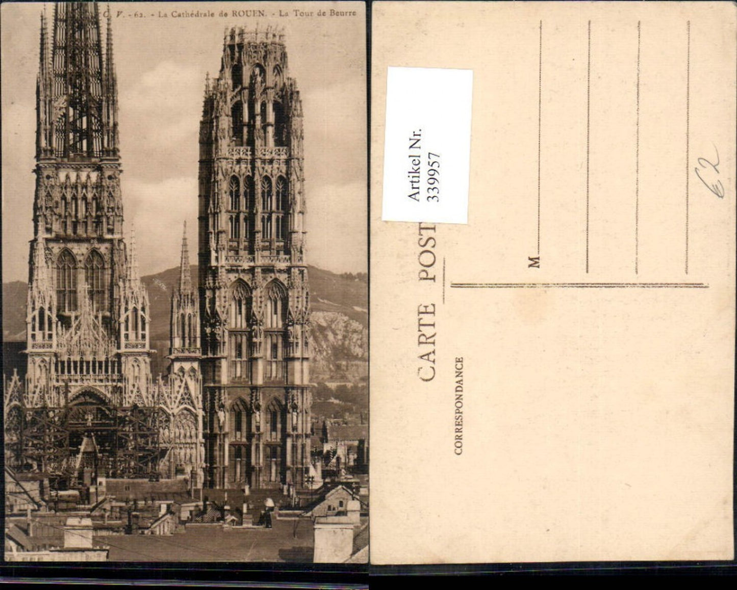 339957,Haute-Normandie Seine-Maritime Rouen La Cathedrale La Tour de Beurre Kathedrale