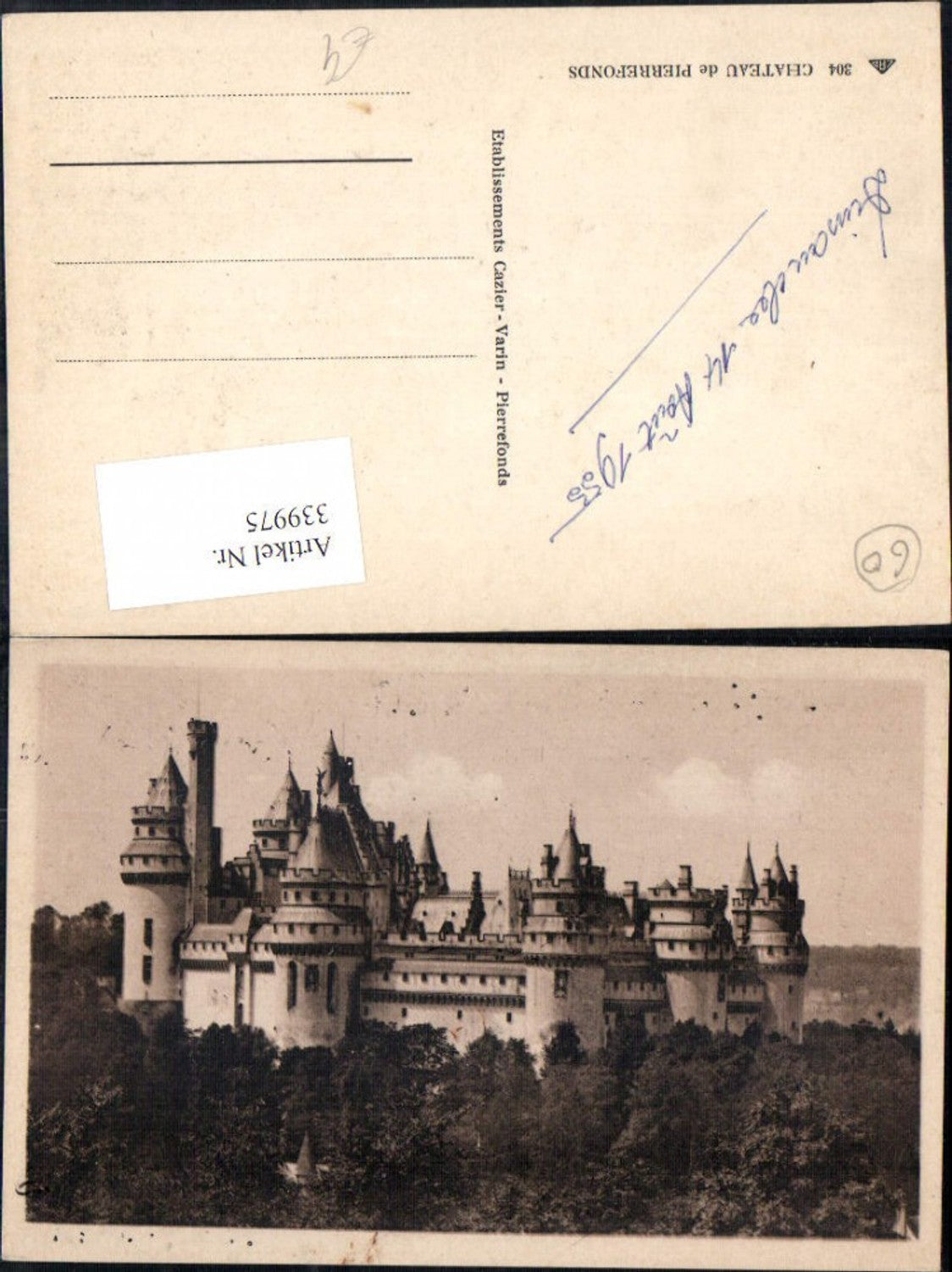 339975,Picardie Oise Pierrefonds Chateau Schloss Totale
