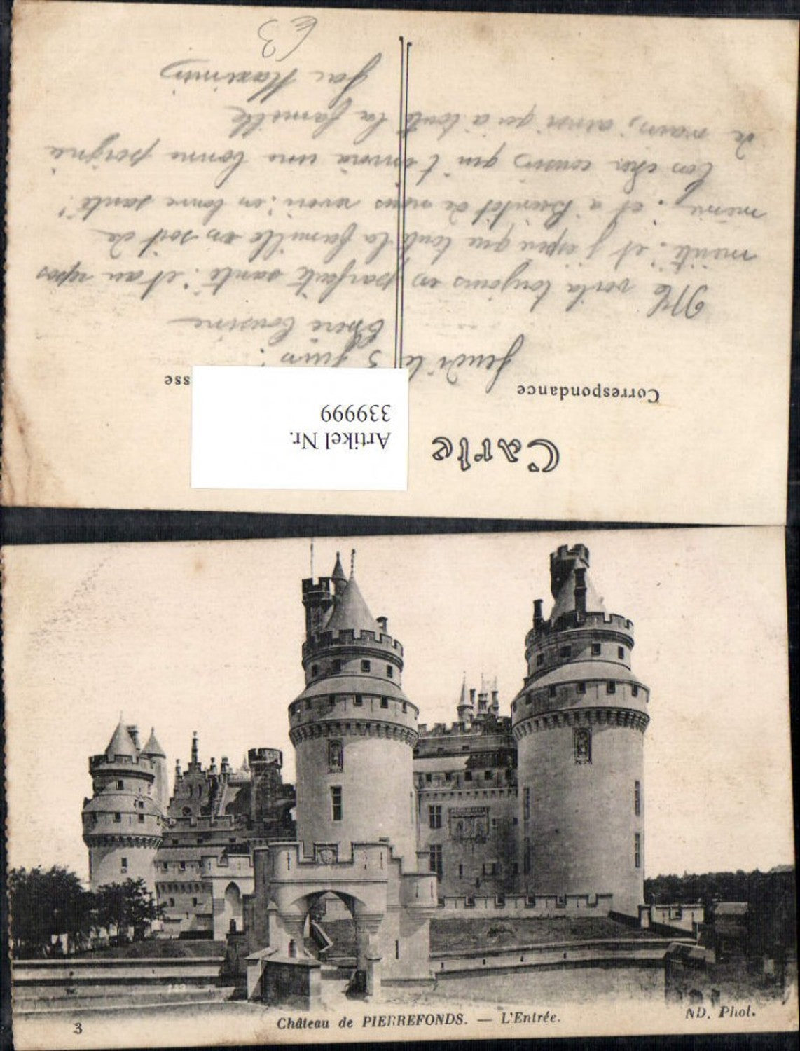 339999,Picardie Oise Pierrefonds Chateau Schloss L Entree Eingang
