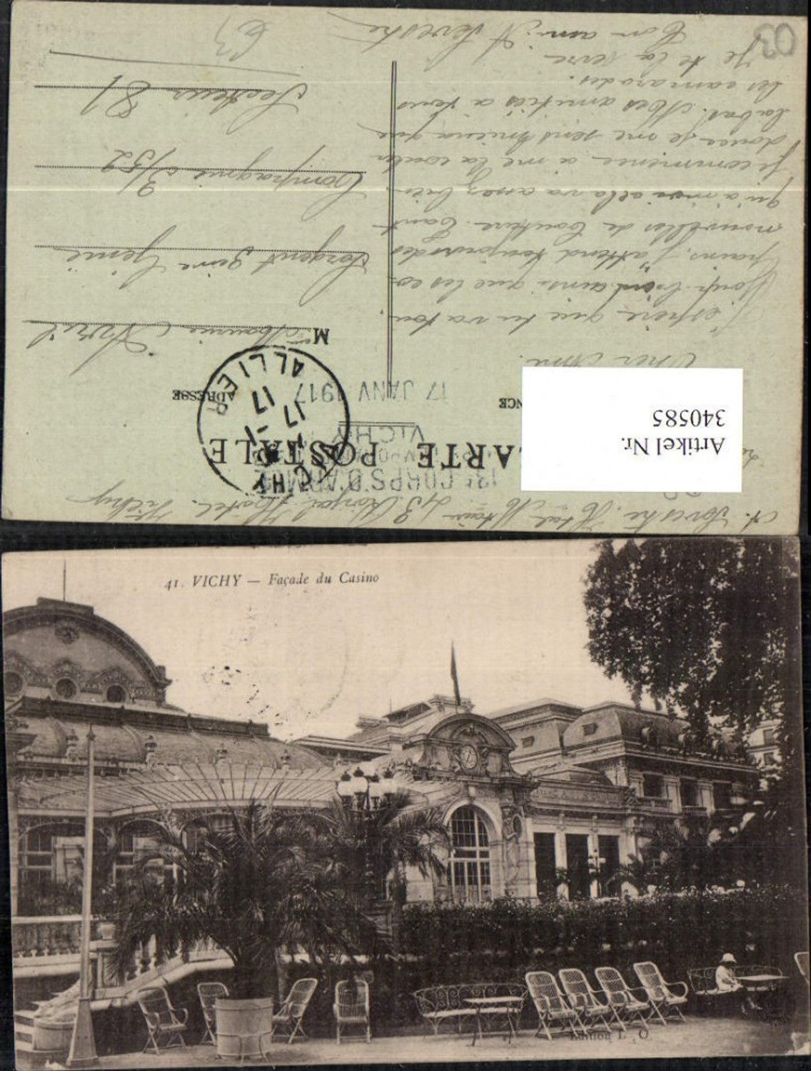 340585,Auvergne Allier Vichy Facade du Casino