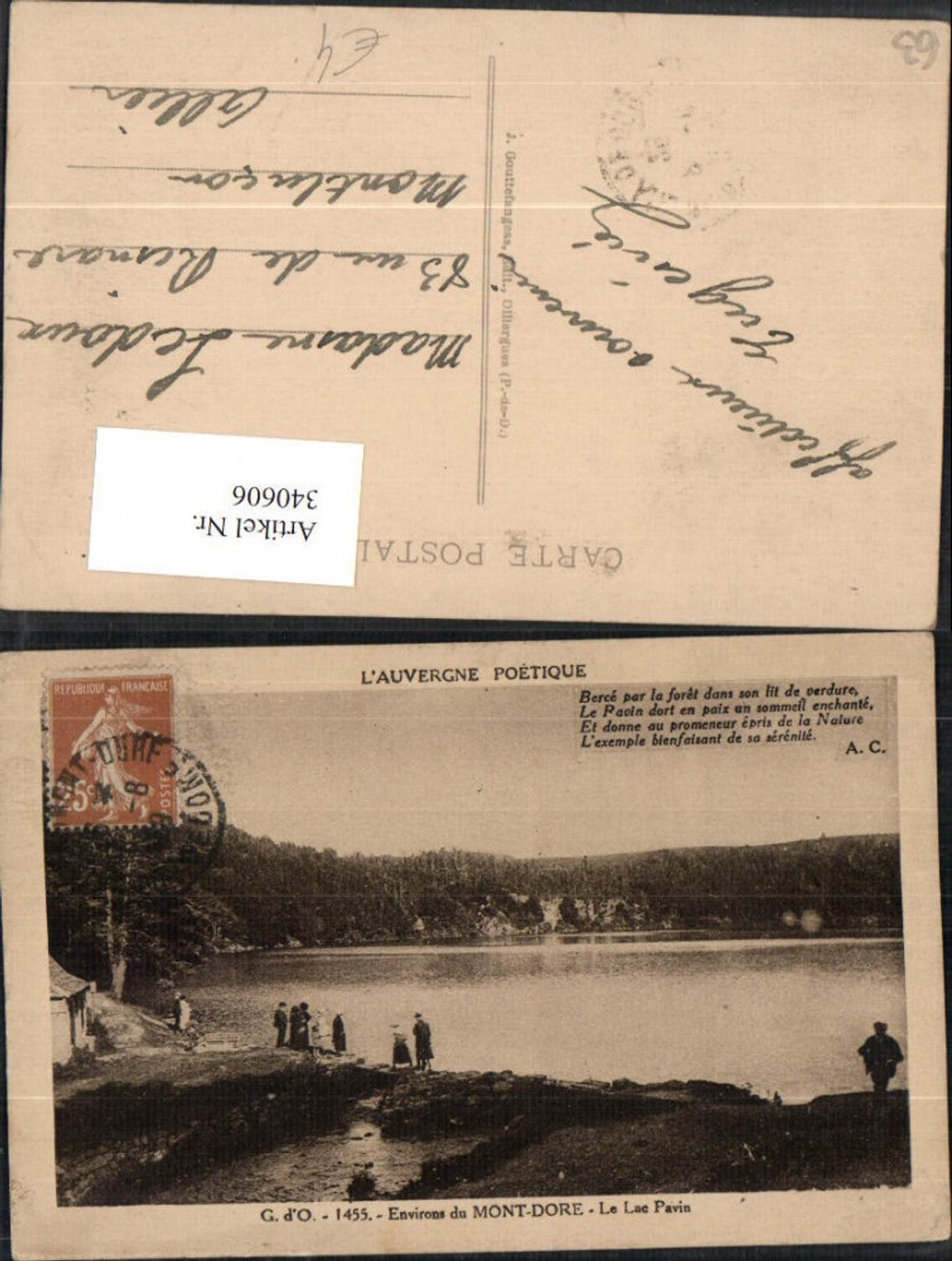 340606,Auvergne Puy-de-Dome Mont-Dore Le Lac Pavin See