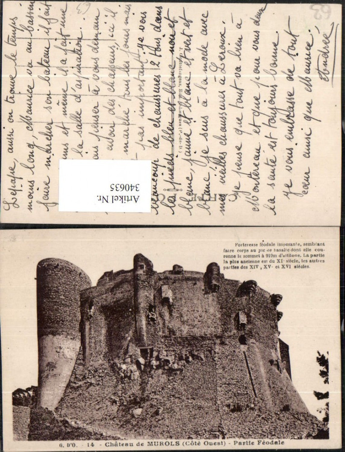 340635,Auvergne Puy-de-Dome Chateau de Murols Schloss