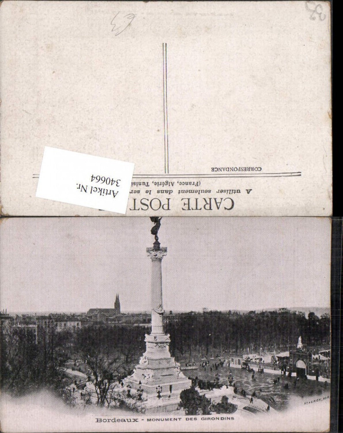 340664,Aquitanien Gironde Bordeaux Monument des Girondins Säule
