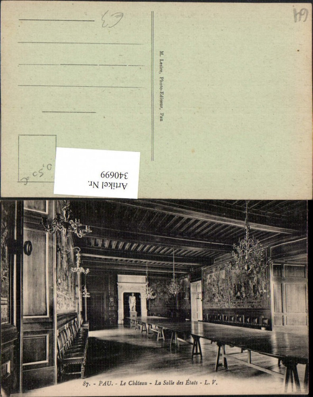 340699,Aquitanien Pyrenees-Atlantiques Pau Le Chateau La Salle des Etats Schloss Saal