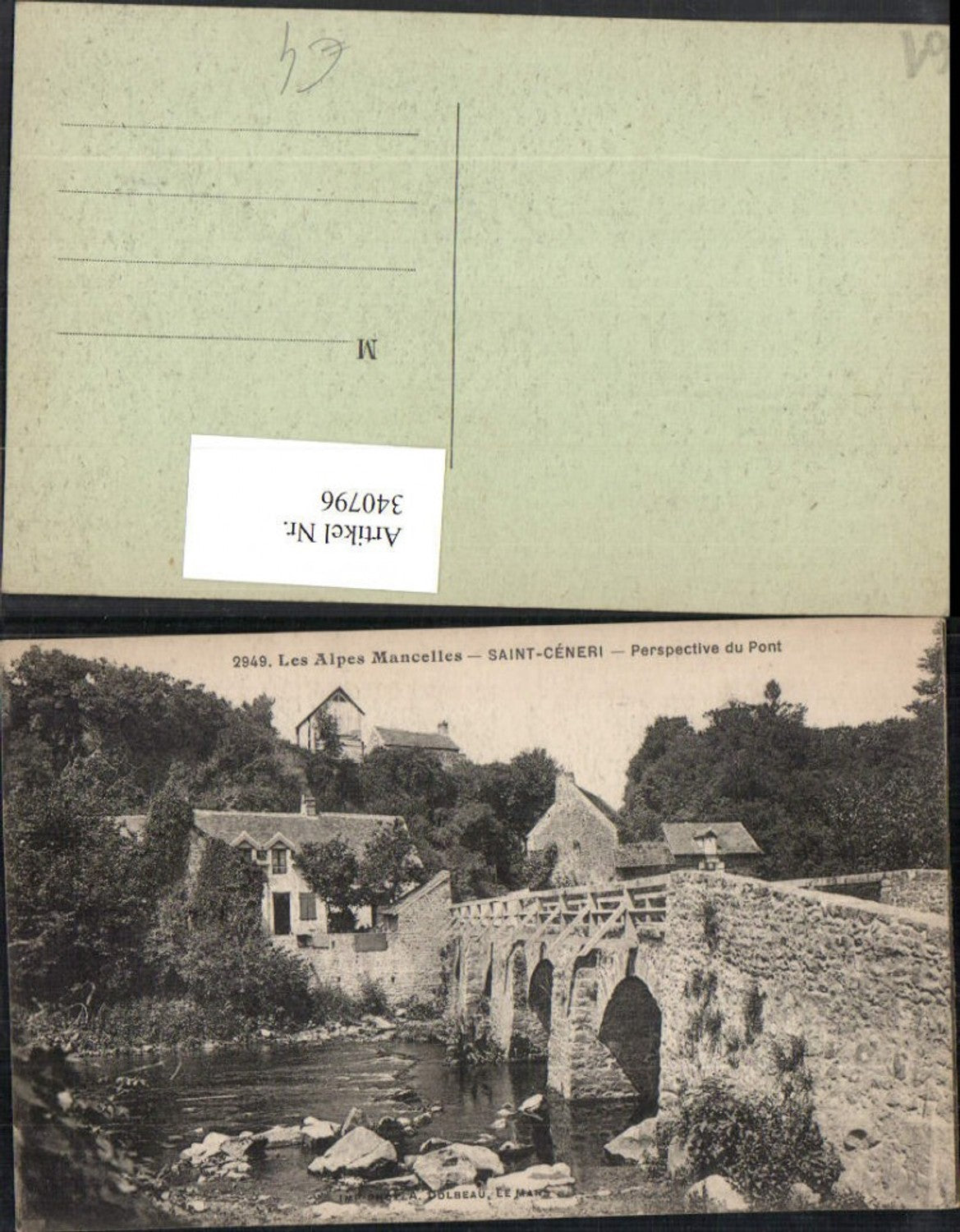 340796,Basse-Normandie Orne Saint-Ceneri Perspective du Pont Brücke