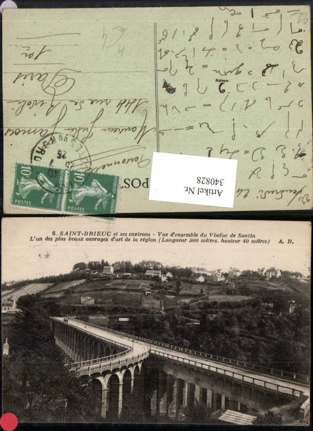 340828,Bretagne Cote-Amor Saint-Brieuc Viaduc de Souzin Viadukt Brücke