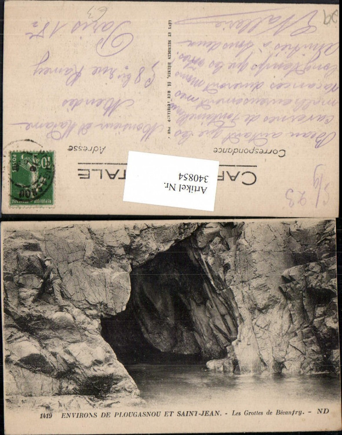 340854,Bretagne Finistere Plougasnou et Saint-Jean Les Grottes de Becanfry Grotte