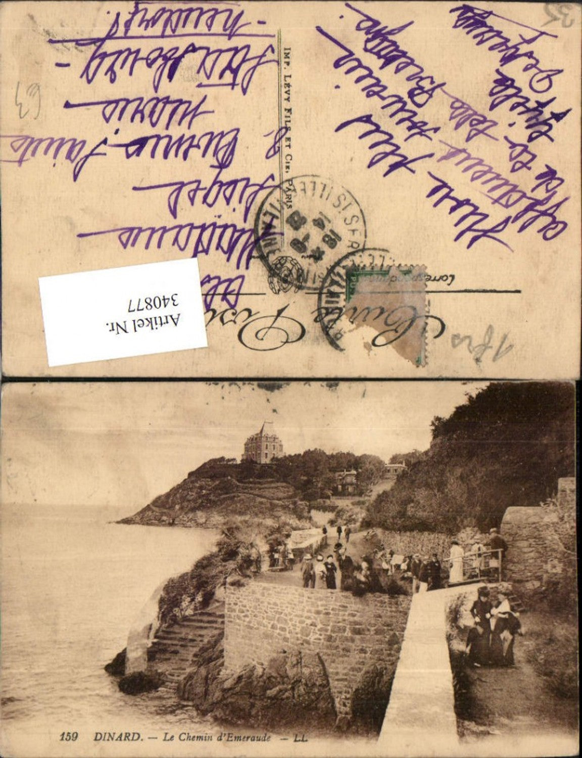 340877,Bretagne Ille-et-Vilaine Dinard Le Chemin d'Emeraude Küste Mauer