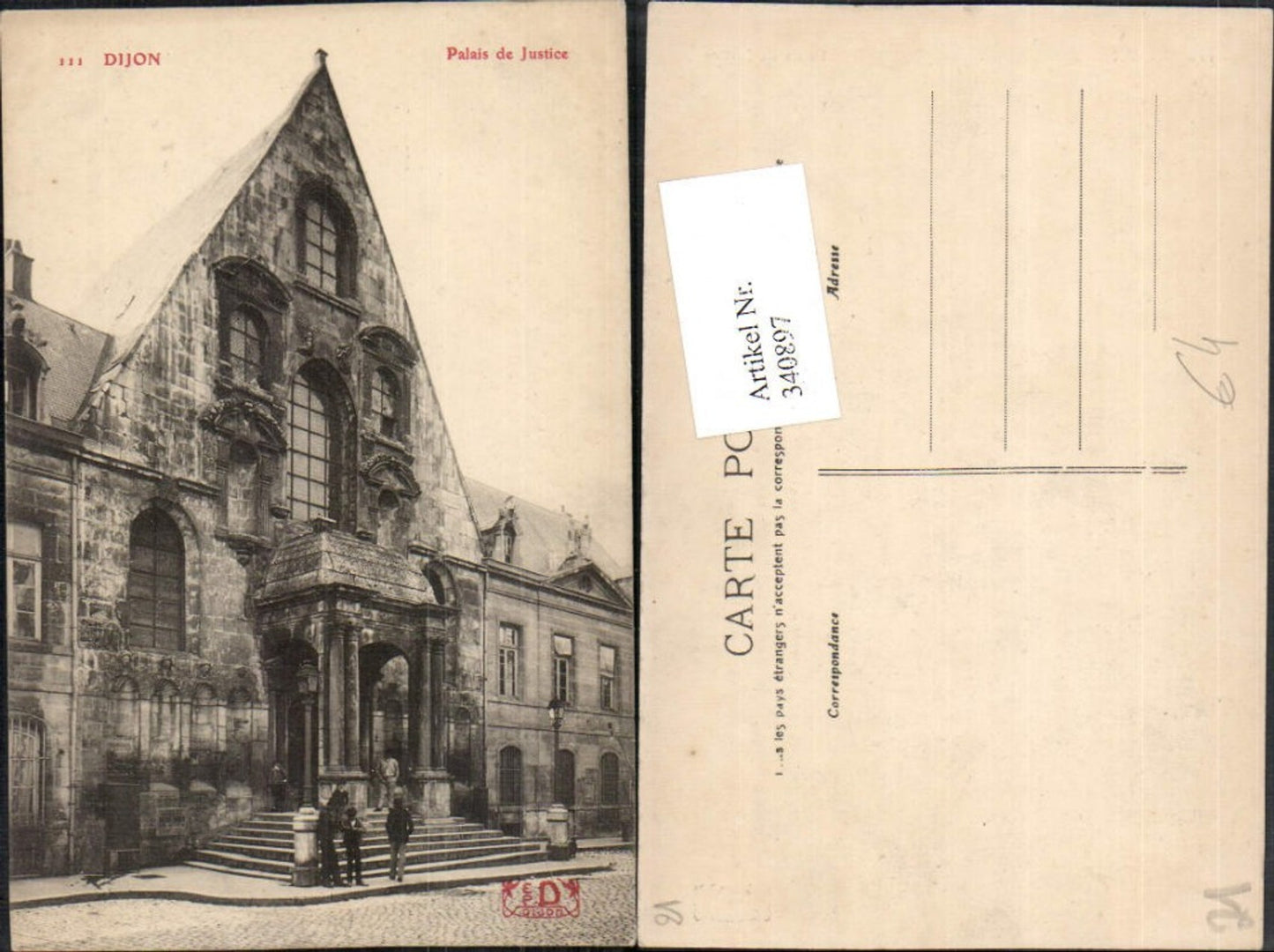 340897,Burgund Cote-Or Dijon Palais de Justice Justizpalast