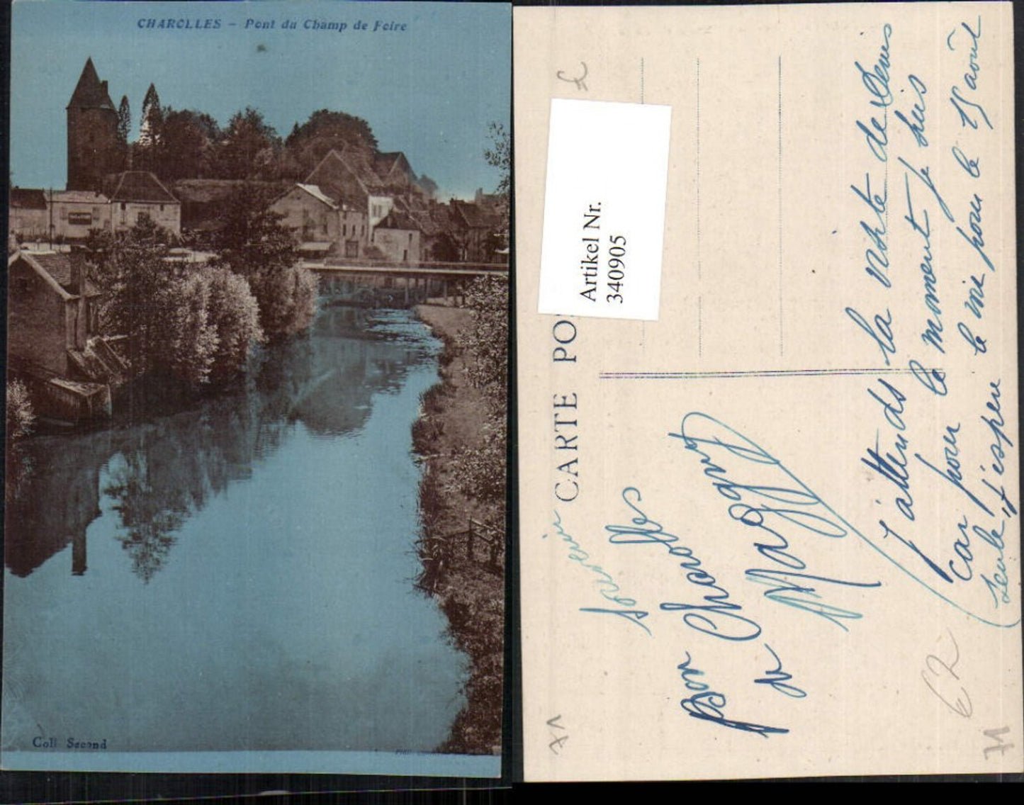 340905,Burgund Saone-et-Loire Charolles Pont du Champ de Foire Brücke