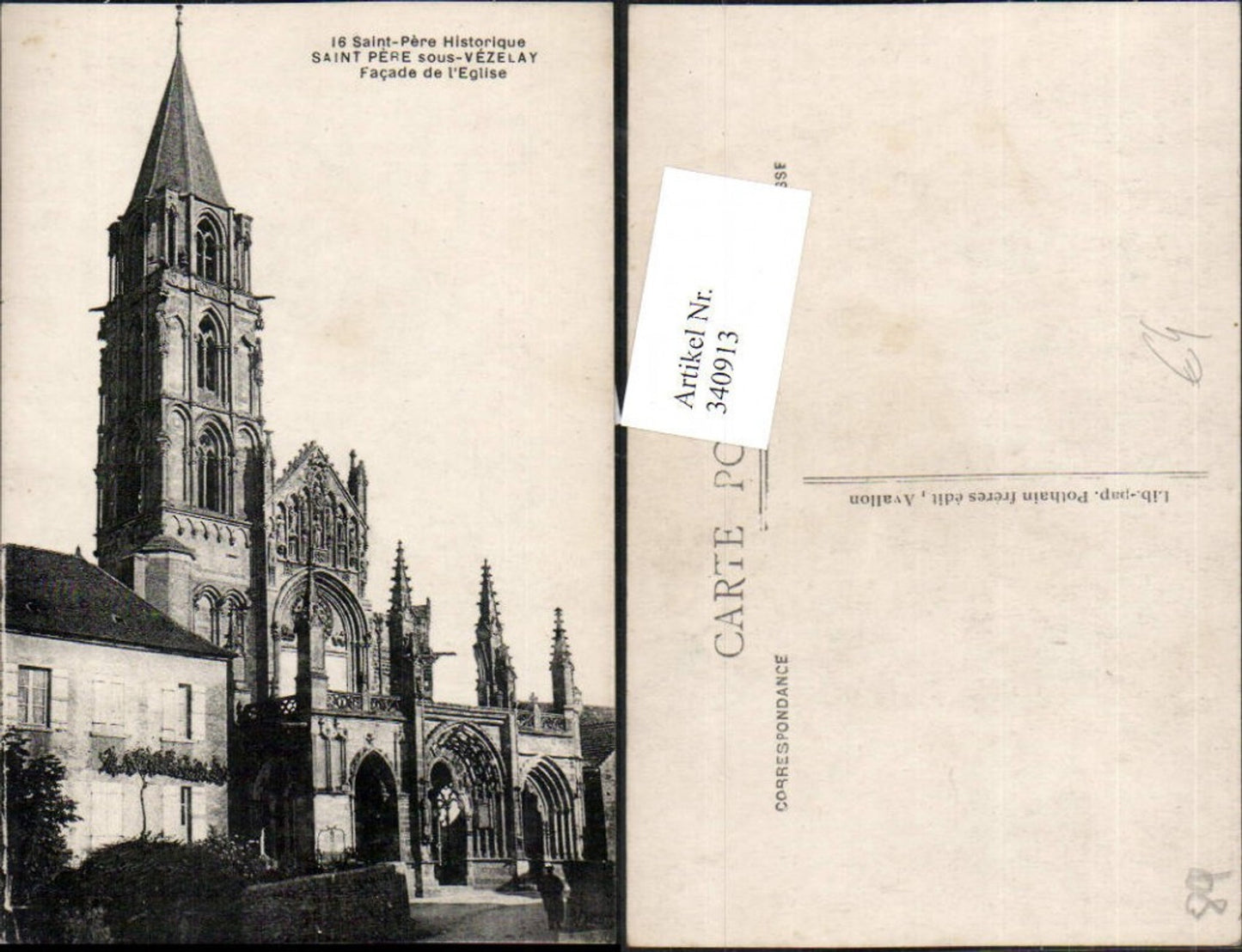 340913,Burgund Yonne Saint Pere sous-Vezelay l'Eglise Kirche