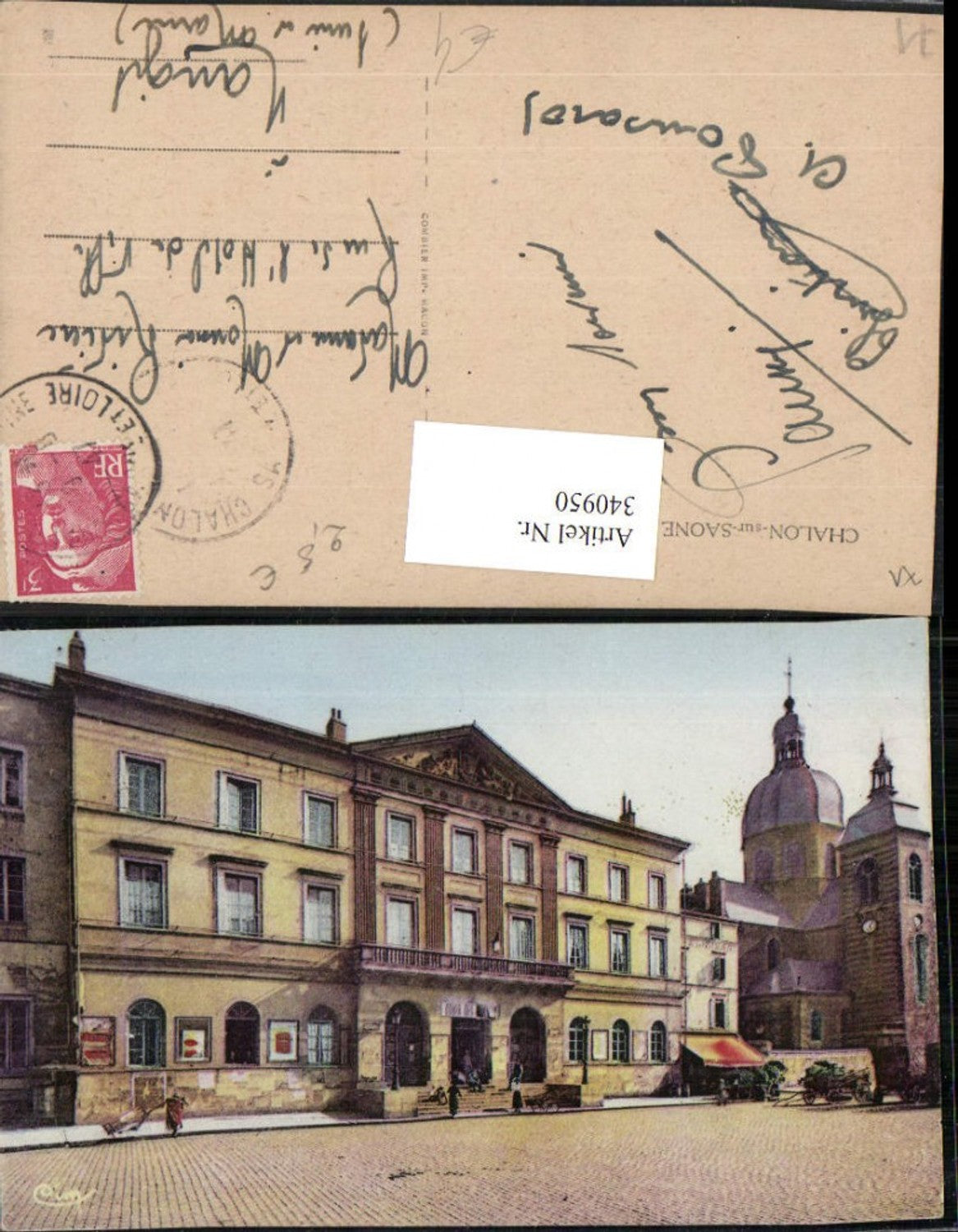 340950,Burgund Saone-et-Loire Chalon-sur-Saone Hotel de Ville Rathaus