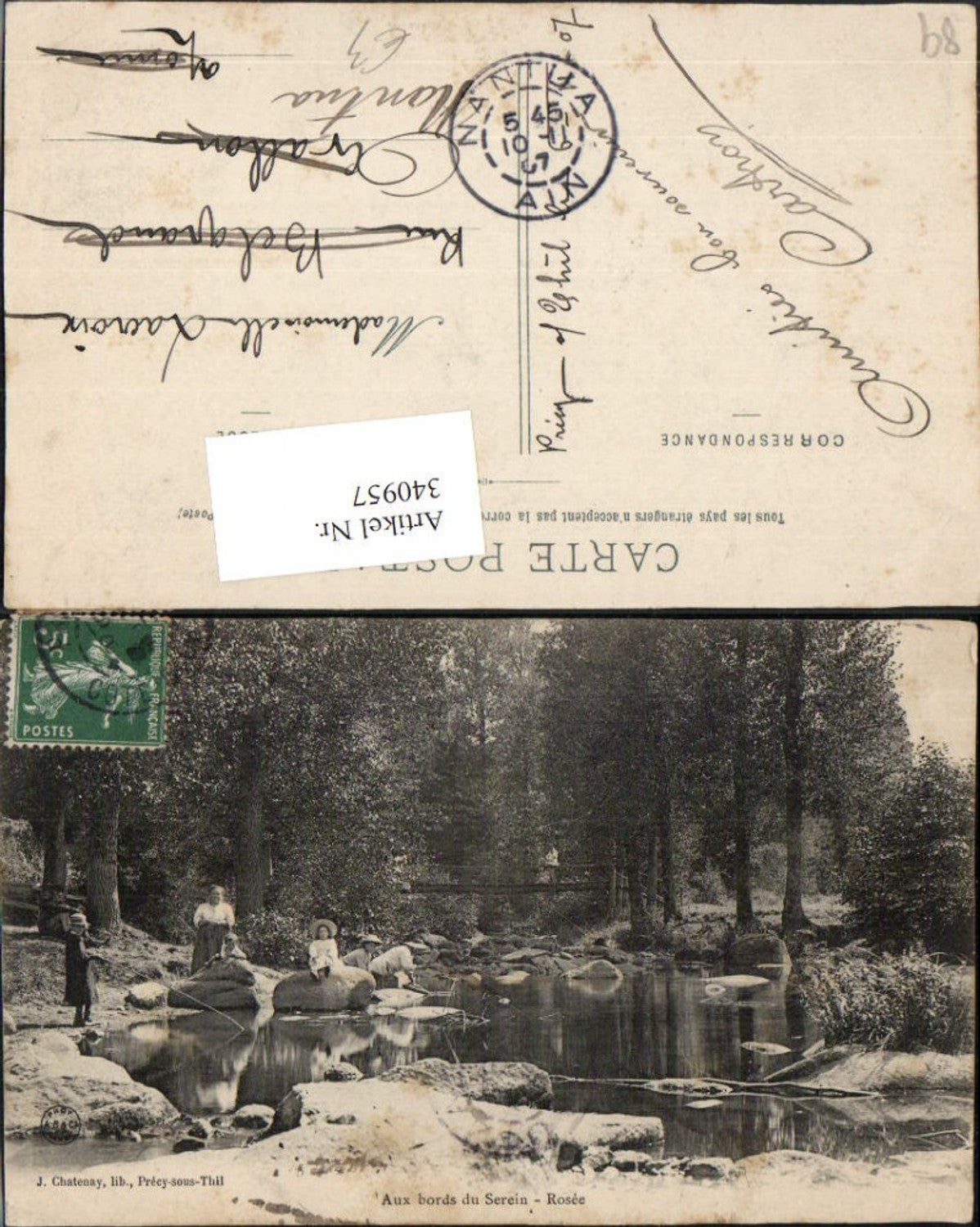 340957, Burgundy Yonne Aux bords du Serein Rosee Waters Bridge