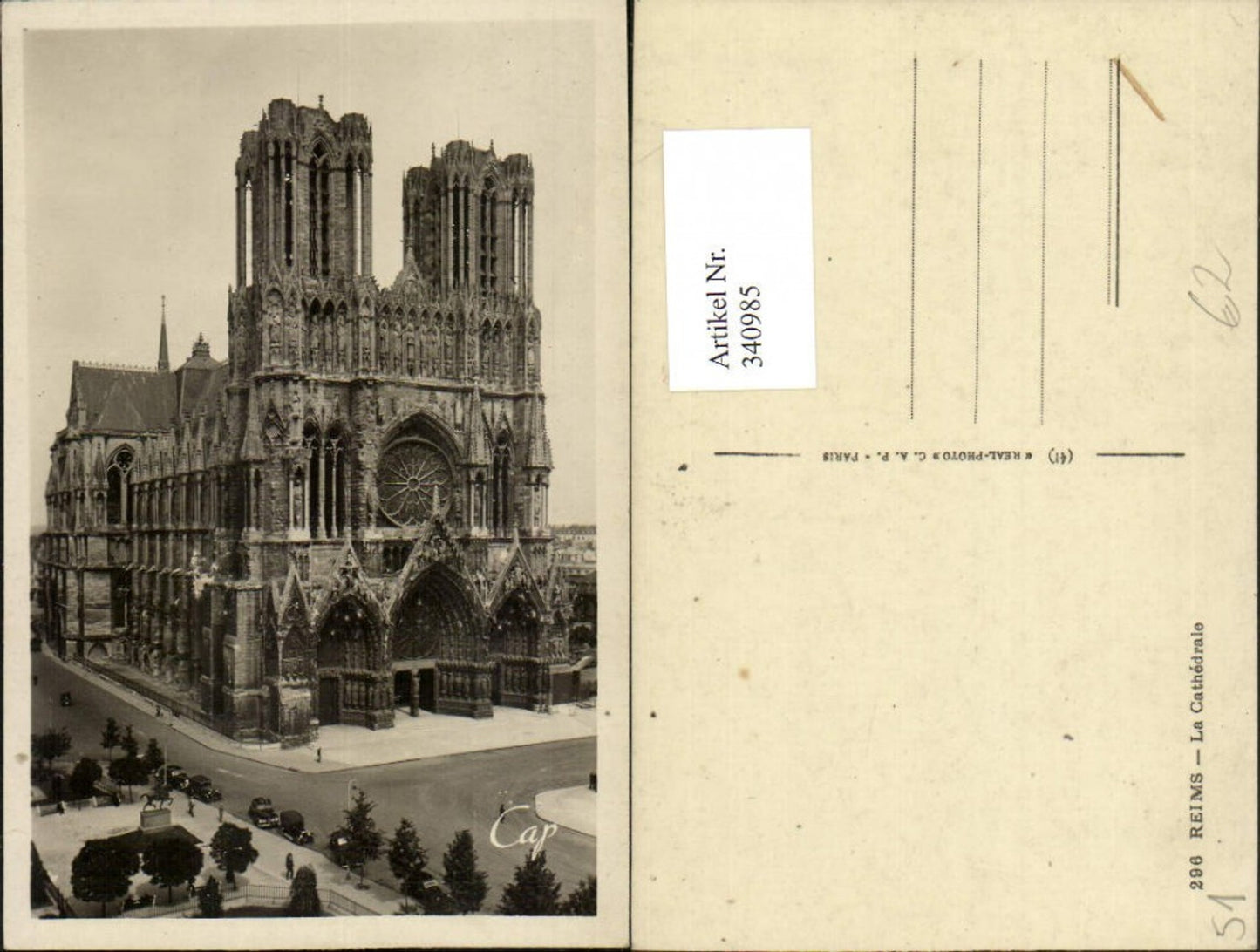 340985,Champagne-Ardenne Marne Reims La Cathedrale Kirche