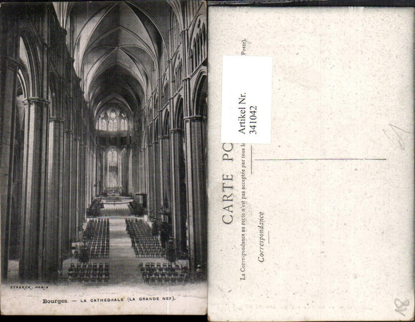 341042, Centre Cher Bourges La Cathedrale Church Interior view