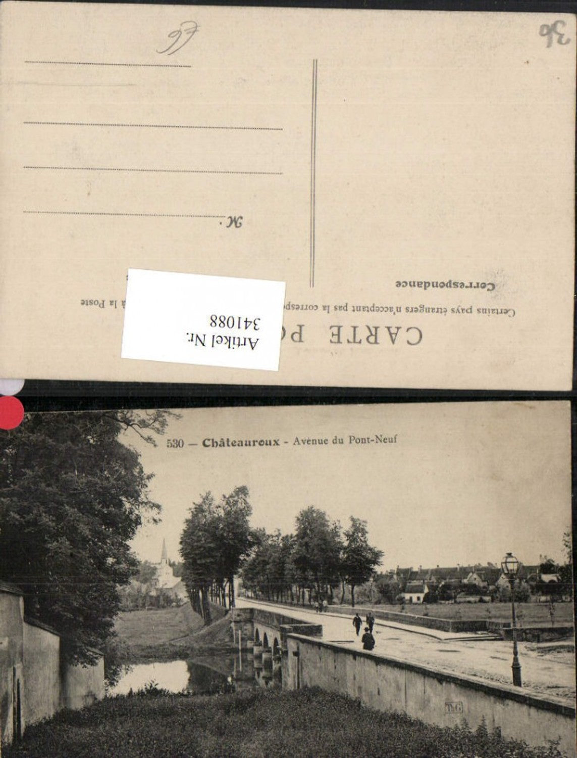 341088,Centre Indre Chateauroux Avenue du Pont-Neuf Brücke