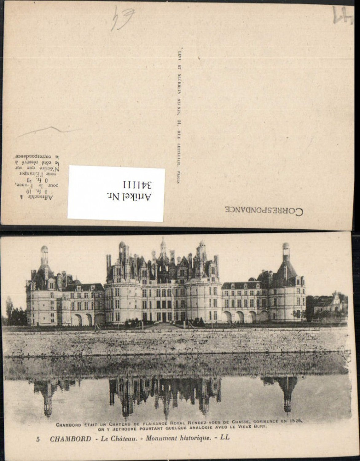 341111,Centre Loire-et-Cher Chambord Le Chateau Schloss