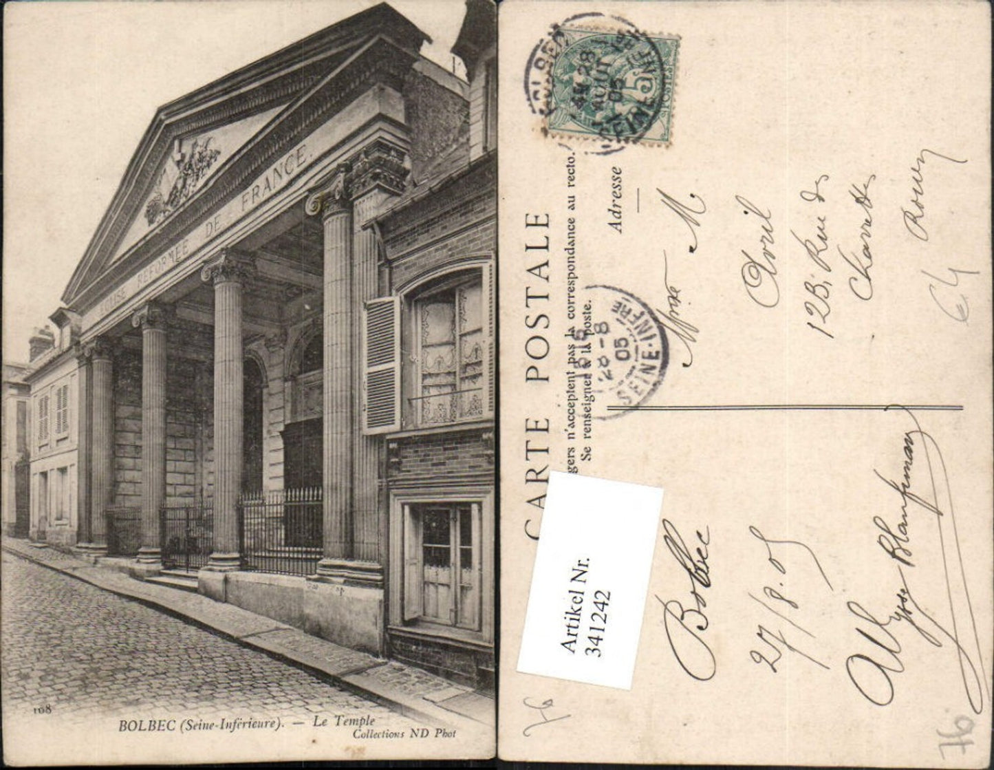 341242,Haute-Normandie Seine-Maritime Bolbec La Temple Eglise Reformee de France