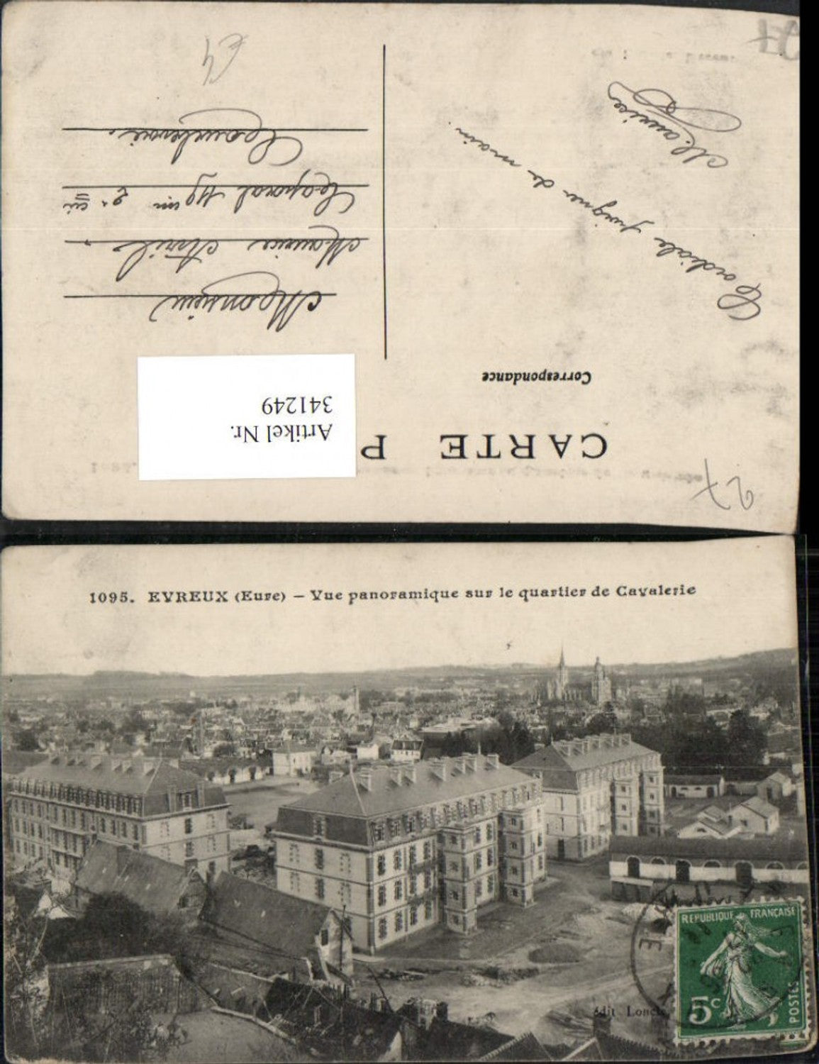 341249,Haute-Normandie Eure Evreux Vue panoramique sur le quartier de Cavalerie Kaserne