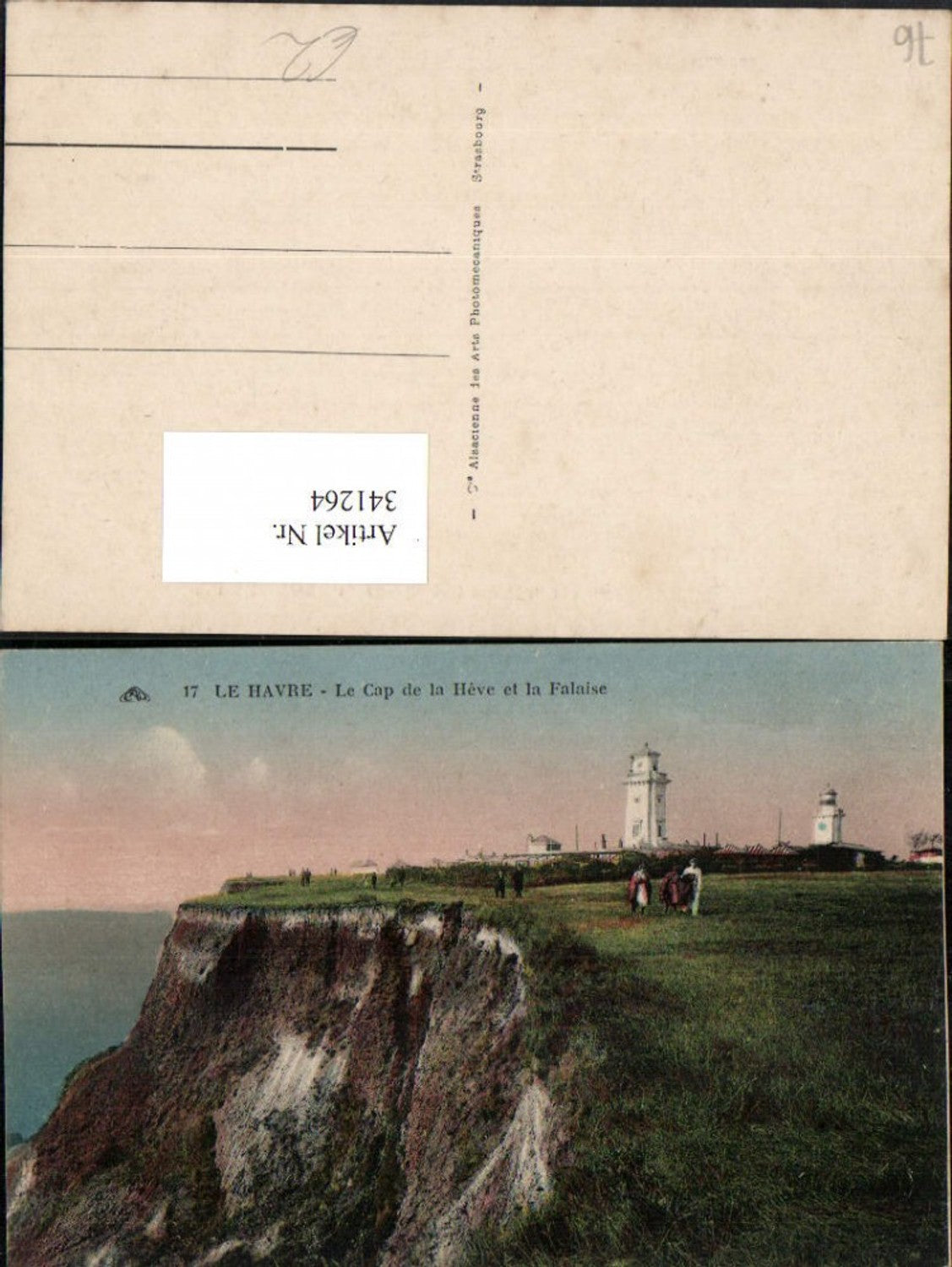 341264,Haute-Normandie Seine-Maritime Le Havre Le Cap de la Heve et la Falaise Klippe